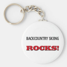 Backcountry Skiing Rocks Key Chain