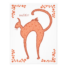 Backfence Cat Chorus 4.25x5.5 Personalized Announcements