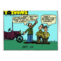 Backfiring T Greeting Cards