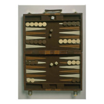 Backgammon game board custom announcement