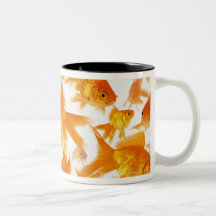 Background Showing a Large Group of Goldfish Mugs