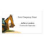 Backhoe Construction Business Card business cards