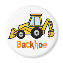 Backhoe Fridge Magnets