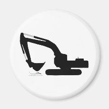 backhoe refrigerator magnets