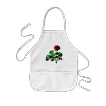 Backlit Red Geranium Apron