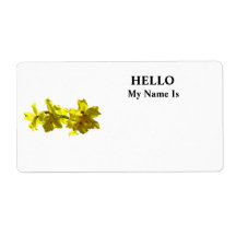 Backlit Yellow Orchids Personalized Shipping Labels