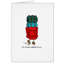 Backpacker Greeting Cards