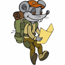 Backpacking Mouse Acrylic Cut Outs