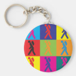 Backpacking Pop Art Keychain