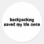 Backpacking Saved My Life Once Stickers
