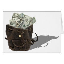 BackpackMoney101610 Greeting Card
