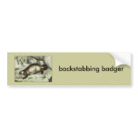 backstabbing badger bumper sticker
