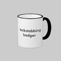 backstabbing badger mugs