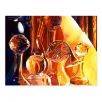 "Backstage" Musical Instruments & Glass Art postcards