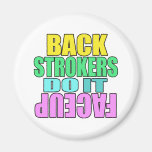 Backstrokers do it face up refrigerator magnet