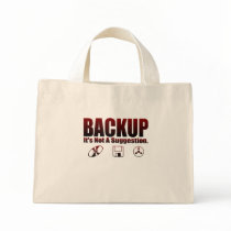 Backup! Tote Bags