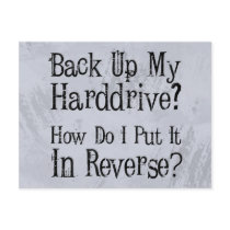 Backup Humour Post Card
