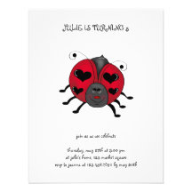 Backyard Buggies · Smiling Ladybug Personalized Invite