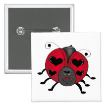 Backyard Buggies · Smiling Ladybug Pins