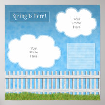 Backyard Fence Scrapbook Page Posters