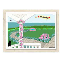 Backyard Garden Postcard