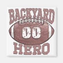Backyard Hero Football Gear Refrigerator Magnets