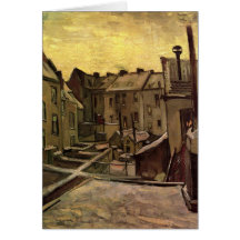 Backyards of Old Houses, Antwerp; Vincent van Gogh Greeting Cards