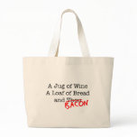 Bacon A Jug of Wine Canvas Bags