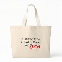 Bacon A Jug of Wine Canvas Bags