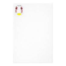 Bacon and Egg Couldn't Stand the Heat Stationery Paper