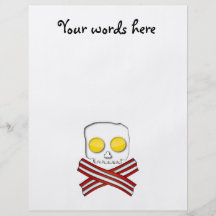 Bacon and eggs skull and crossbones full color flyer