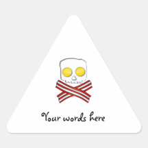 Bacon and eggs skull and crossbones stickers