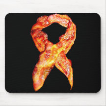Bacon Awareness Ribbon Mouse Pads