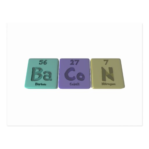 Bacon-Ba-Co-N-Barium-Cobalt-Nitrogen.png Postcards