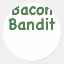 Bacon Bandit Round Sticker