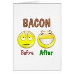 Bacon Before After Greeting Card