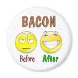Bacon Before After magnets