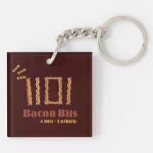Bacon Bits Square Acrylic Key Chains