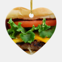 Bacon Cheeseburger Christmas Ornaments