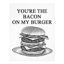 bacon cheesenurger lover custom letterhead