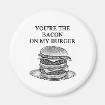 bacon cheesenurger lover refrigerator magnets