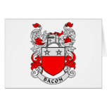 Bacon Family Crest Cards