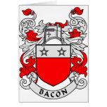 Bacon Family Crest Greeting Card