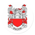 Bacon Family Crest Sticker