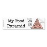 Bacon Food Pyramid bumper stickers