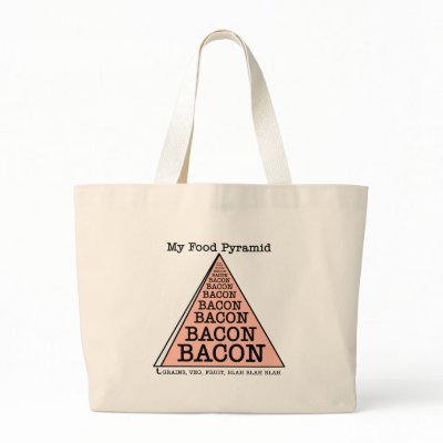 Bacon Food Pyramid Tote Bag by justbacon