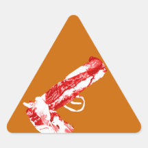 Bacon Gun Triangle Stickers