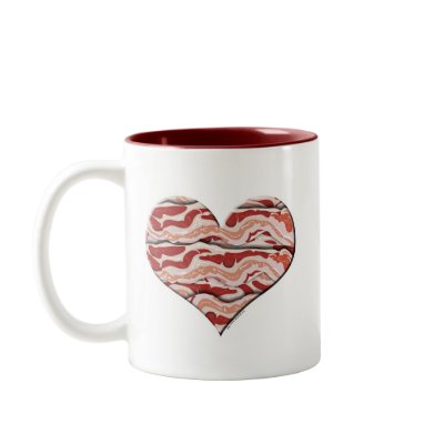 Bacon Hearted Coffee Mug by Anotherfort