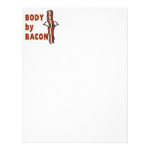 BACON Humor Body By Bacon Personalized Letterhead