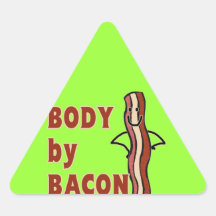 BACON Humor Body By Bacon Sticker
